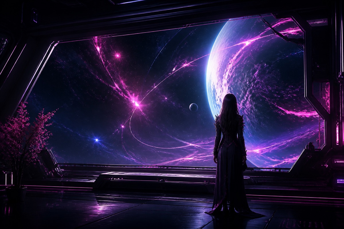 科幻动漫宇宙站意象
